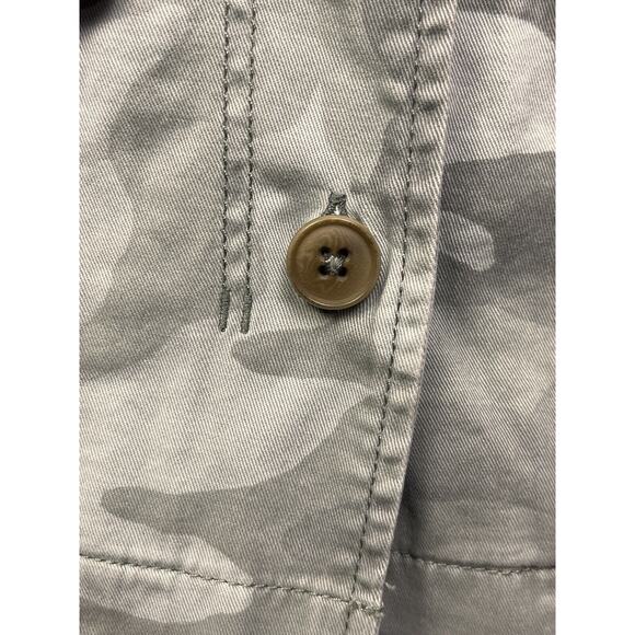 Abercrombie & Fitch Jacket Womens XS Gray Camo pockets Fitted Casual Utility - Picture 8 of 8
